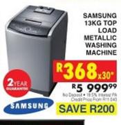 Samsung 13Kg Top Load Metallic Washing Machine