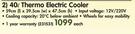 Camp Master 40ltr Thermo Electric Cooler Each