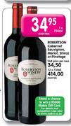 Robertson Cabernet Sauvignon,Shiraz,Merlot or Pinotage-750ml