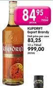 Klipdrift Export Brandy-12x750ml