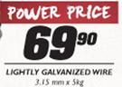 Lightly Galvanized Wire 3.15mmx5Kg