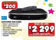 DStv Explorer Decoder Explora RMHDX