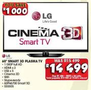 LG 60" Smart 3D Plasma TV 60PH6700 Smart 3D