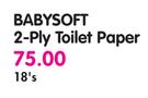 Baby Soft 2-Ply Toilet Paper-18's