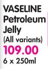 Vaseline Petroleum Jelly(All Variants)-6x250ml