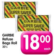 Garbie Refuse Bag Roll-20's Each