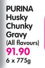 Purina Husky Chunky Gravy(All Flavours)-6x775g