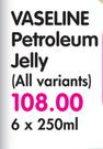 Vaseline Petroleum Jelly(All Variants)-6x250ml