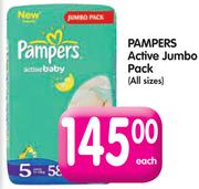 Pampers Active Jumbo Pack(All Sizes)