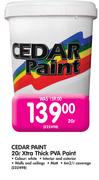 Cedar Paint Xtra Thick PVA Paint-20Ltr