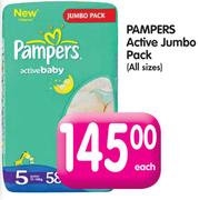 Pampers Active Jumbo Pack (All Size)