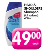 Head & Shoulders Shampoo (All Variants)-400ml