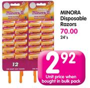 Minora Disposable Razors-24's
