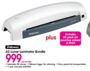  Fellowes A3 Lunar Laminator Bundle