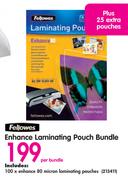  Fellowes Enhance Laminating Pouch Bundle