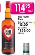 Red Heart Rum-12 x 750ml