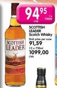 Scottish Leader Scotch Whisky Unit Price Per Case 