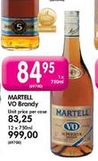 Martel Vo Brandy-Unit Price Per Case