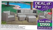H&H 5 Piece Mustang Wicker Patio Suite
