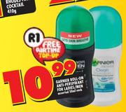 Garnier Roll-On Anti-Perspir Ant For Ladies/Men Assorted-50ml Each