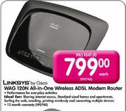 Linksys WAG 120N All-In-One Wireless ADSL Modem Router Each