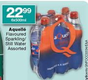 Aquelle Flavoured Sparkling/Still Water Assorted-6x500Ml