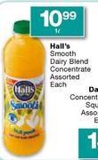 Hall's Smooth Dairy Blend Concentrated Assorted-1L