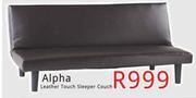 Alpha Leather Touch Sleeper Couch