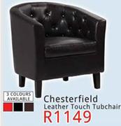 Chesterfield Leather Touch Tubchair