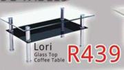 Lori Glass Top Coffee Table