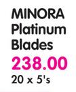 Minora Platinum Blades-20 x 5's