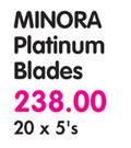 Minora Platinum Blades-20 x 5's