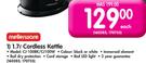 Mellerware 1.7Ltr Cordless Kettle CJ-100BK/CJ100W