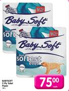 Baby Soft 2 Ply Toilet Paper-18's Each