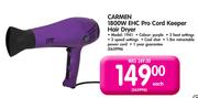 Carmen 1800W EHC Pro Cord Keeper Hair Dryer 1941