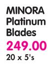 Minora Platinum Blades-20 x 5's