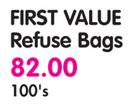 First Value Refuse Bags-100's