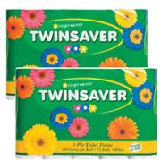 Twinsaver 1 Ply Toilet Rolls Unwrapped(White)-15's
