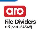 ARO 5 Part File Dividers-Each