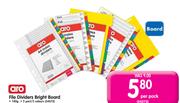 ARO File Dividers Bright Board 5 Parts/5 Colours-Per pack