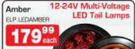 12-24V Multi-Voltage LED Tail Lamps Amber Each