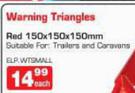 Warning Triangles Red 150x150x150Mm Each