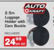 Auto Kraft 2.5m Luggage Holder With Cam Buckle-Per Set