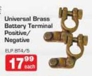 Universal Brass Battery Terminal Positive/Negative Each