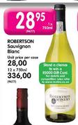 Robertson Sauvignon Blanc-Unit Price Per Case 