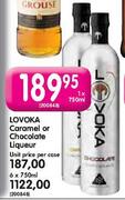 Lovoka Caramel Or Chocolate Liqueur-6 x 750ml