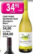 Cape Point Splattered Toad Sauvignon Blanc-Unit Price Per Case 