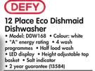 Defy 12 Place Eco Dishmaid Dishwasher DDW168