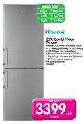 Hisense 359L Combi Fridge Freezer H359BME