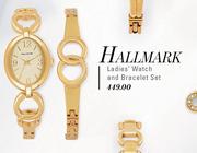 Hallmark Ladies' Watch And Bracelet Set